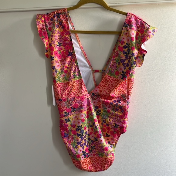 Free People Roopa Pemmaraju Beth Richards Sophia Purple Garden one piece M NWT - Picture 16 of 16